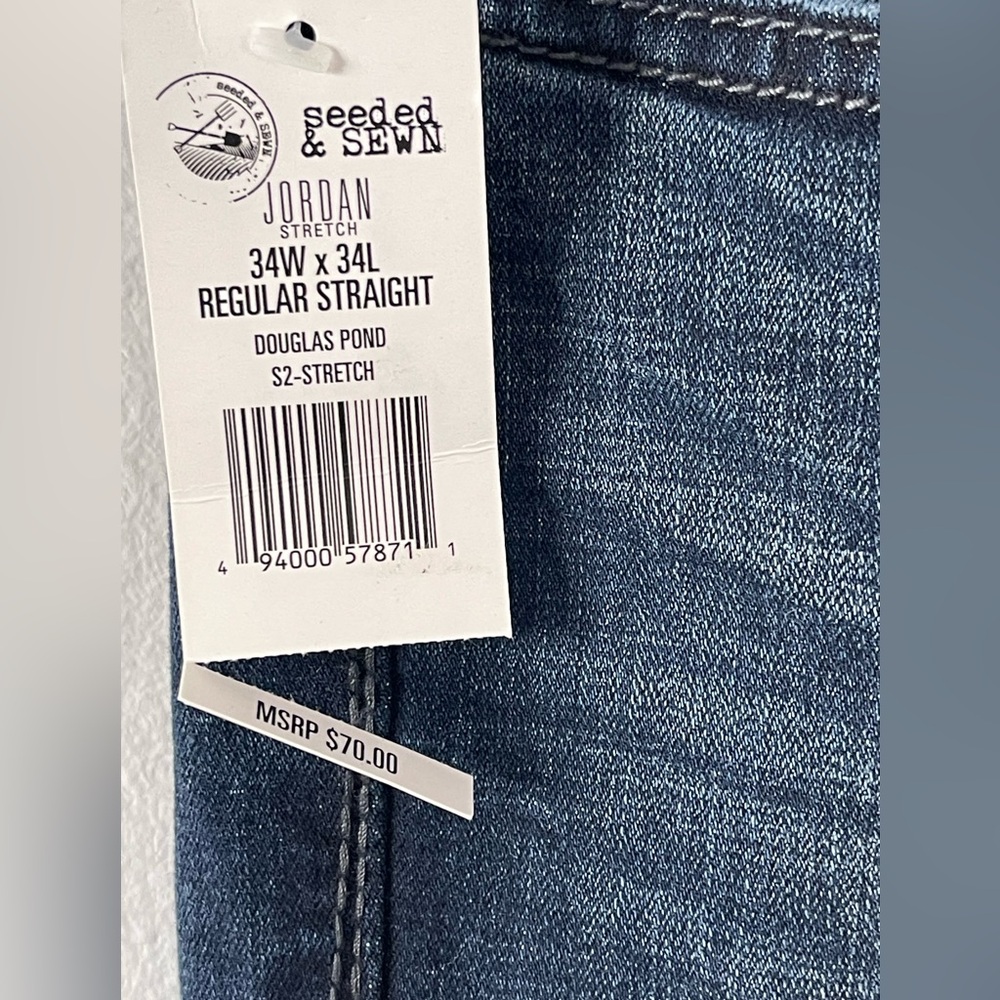 Jordan Men's Dark Blue Slim Jeans - Picture 4 of 11